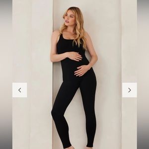 Bumpsuit Sculpting rib wide strap unitard S